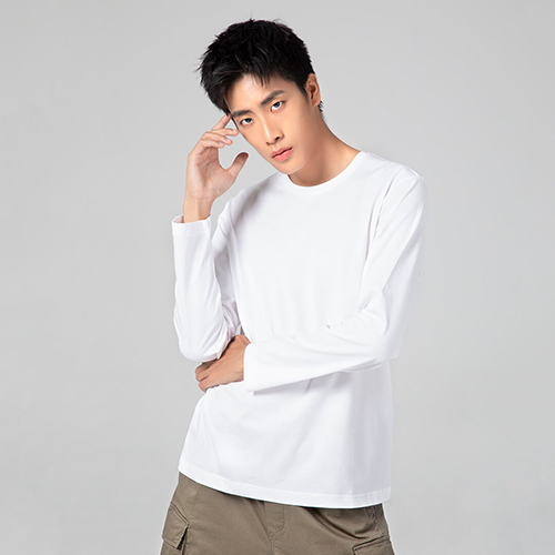 90 GO FUN men's antibacterial long-sleeved T-shirt White